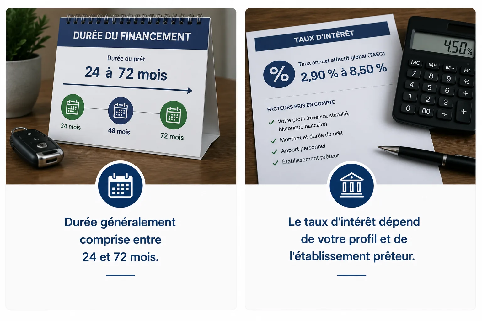 Durée et taux de financement